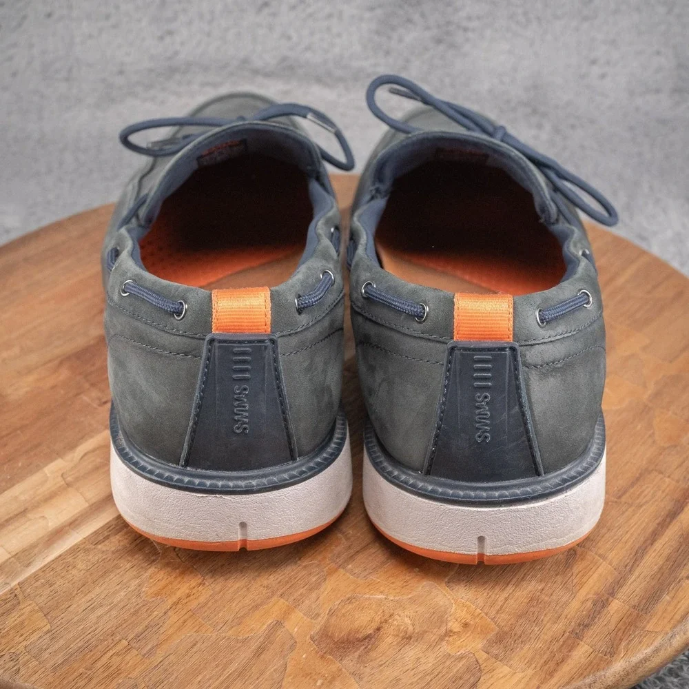 SWIMS Braided‎ Lace Loafer Boat Shoes - SIZE: 11 US - Navy / White